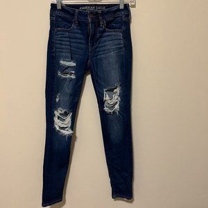 American Eagle Dark Wash Skinny Jeans (Size 2)